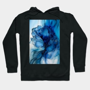 Blueberry Flame - Abstract Alcohol Ink Art Hoodie